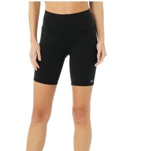 Alo Yoga High Waist Black Biker Short Small